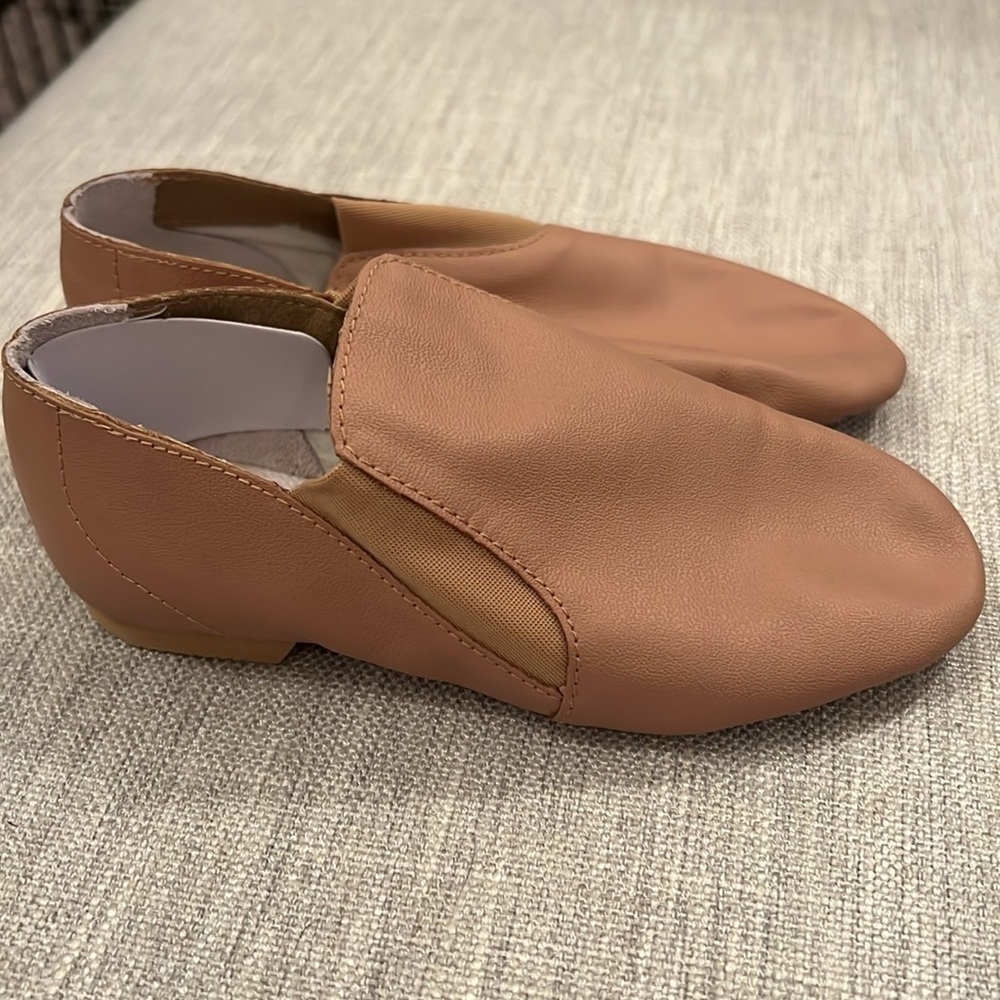 Girls jazz shoe, natural colour